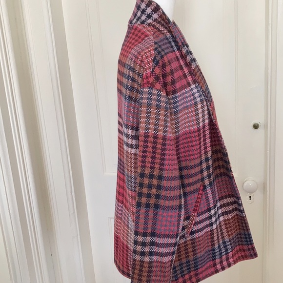 Rachael Zoe, wool blend blazer in very preppy plaid, beautifully made, size S - Picture 5 of 8